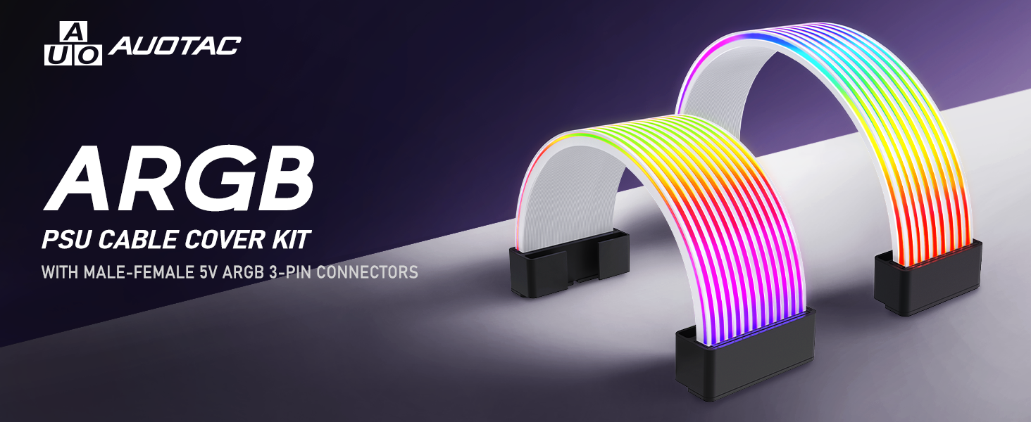 RGB PSU Extension Cable Cover Kit