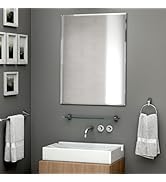 Gatco 1802 Beveled Easy Mount Mirror, 31.5&amp;#34; H x 23.5&amp;#34; W, Silver