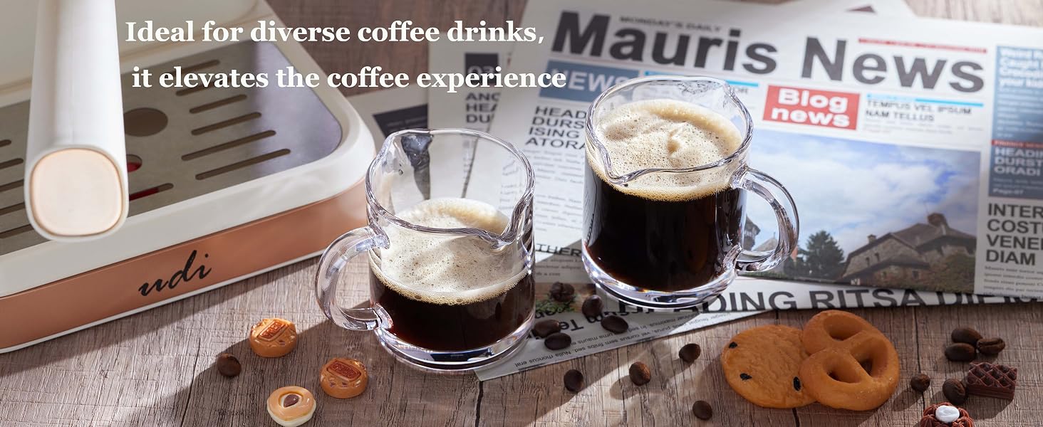 small glass espresso cups with handle