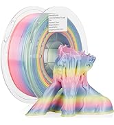 LANDU Silk PLA 3D Printer Filament Multicolor Rainbow PLA Filament 1.75mm Gradient Color Changing...