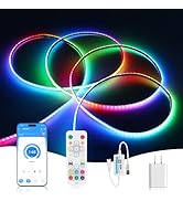 3mm WS2812B COB LED Strip Kit with Controller, 3.28ft Ultra Thin 5V USB Smart IC RGB Individual A...