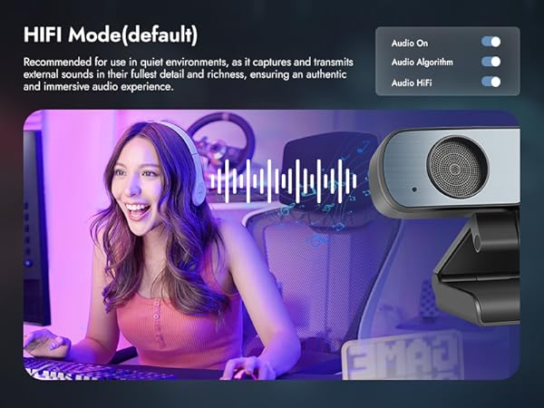 Webcam for Streaming with Microphone
