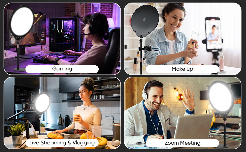 Suitable for gaming?makeup?Live Streaming &amp;amp;amp; Vlogging?zoom meeting