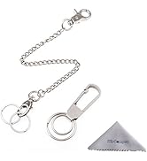 Keychain, Wisdompro Stainless Steel Key Clip and 8 inch Wallet Chain Pocket Keychain with Keyring...