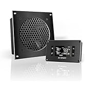 AC Infinity AIRPLATE T3, Quiet Cooling Fan System 6" with Thermostat Control, for Home Theater AV...