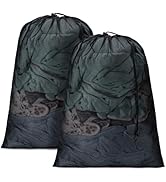 Aegero 2 Pack Mesh XL Laundry Bags,Machine Washable Dirty Clothes Organizer with Drawstring and I...