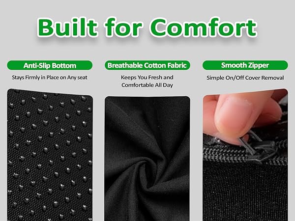 Full back support seat cushion