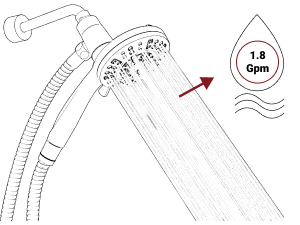 shower head with handheld spray combo high pressure