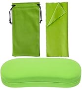 Noble Hard Shell Glasses Case - Protective Eyeglass Case for Glasses with Microfiber Cleaning Clo...