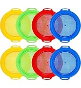 Suwimut 8 Pack Sand Sifter Sieves for Kids Beach Toys, 9.75 x 8.75 Inch Plastic Sand Sifting Pan ...