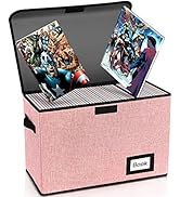 YNSZAS Comic Book Storage, Comic Book Box, 15.8" X 7.8" X 11.8", Collapsible Comic Short Box, Hol...