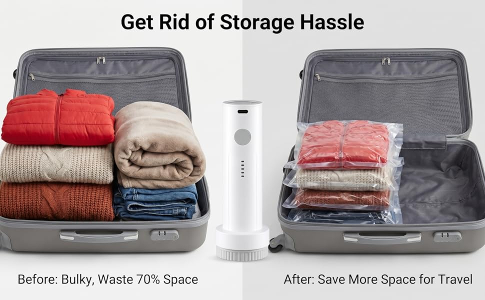 cordless travel vacuum bags with pump