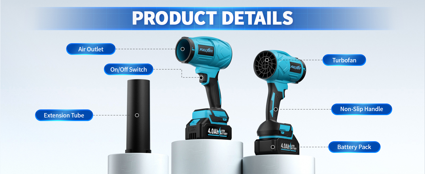 Small Leaf Blowers Cordless for Patio Cleaning, Lawn Care, Blowing Leaves, Dust