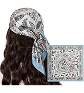 VANLINKER Paisley Satin Head Scarf for Women Men Versatile Silk-Like Hair Scarf Vintage Bandana L...
