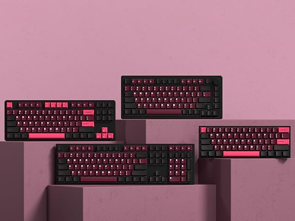 Double Shot PBT Keycaps Set 138 Keys, Cherry Profile Custom Keycaps
