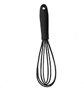 1Pc Black Mini Silicone Whisk, 6.7inch Non-Scratch Non-Stick, Milk and Egg Beater Blender, Hand E...