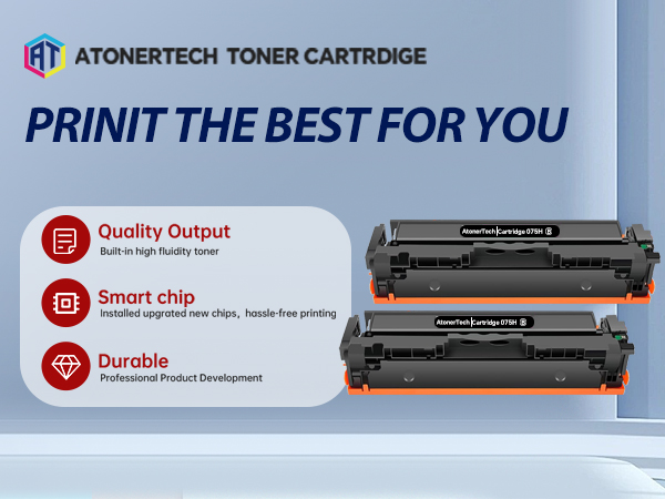 Canon Genuine 075 075H crg075 Black High Capacity Toner Cartridge 2 pack
