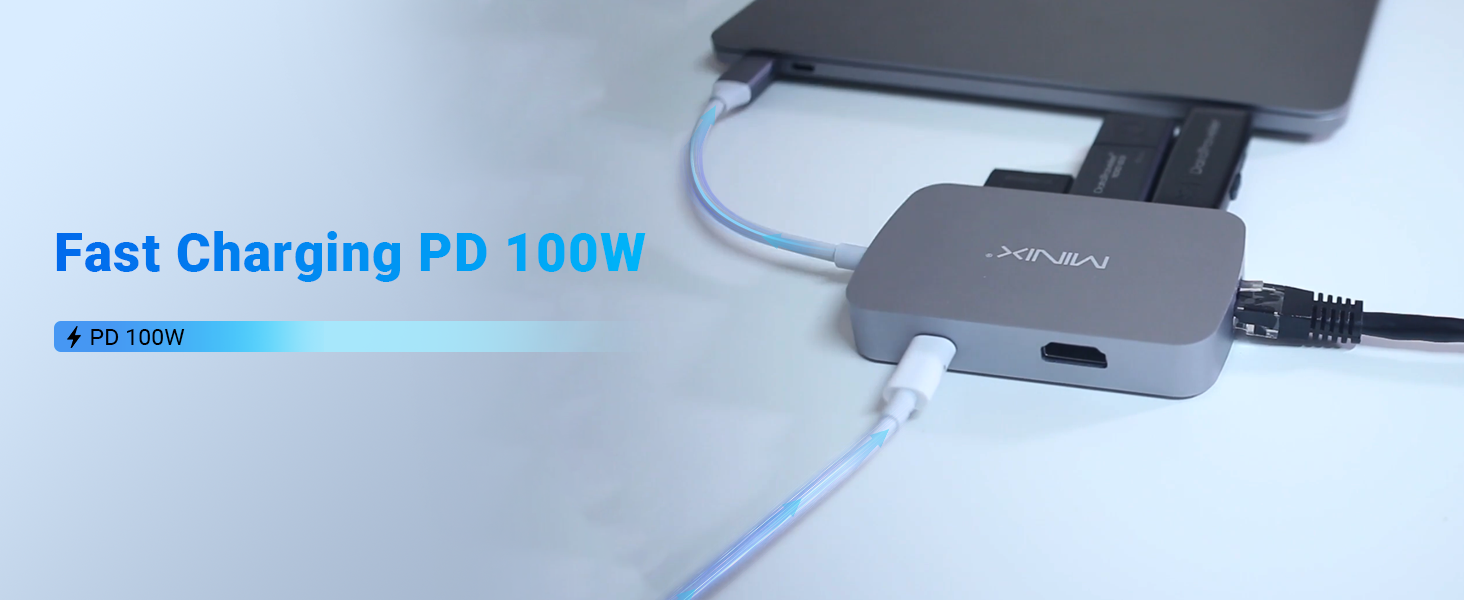 MINIX USB C Adapter, 7 in 1 USB C Hub