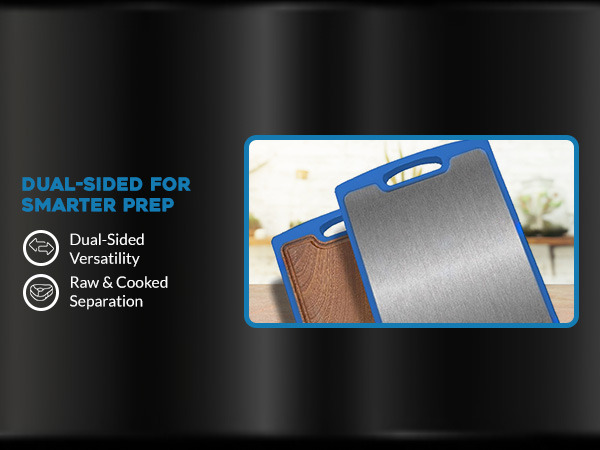 metal cutting board for raw meat seafood cheese