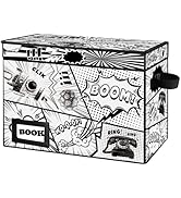 YNSZAS Comic Book Storage, Comic Book Box, 15.8" X 7.8" X 11.8", Collapsible Comic Short Box, Hol...