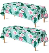 OHOME Luau Party Decorations - Hawaiian Party Decorations Tablecloth - Plastic Tablecloth for Tro...