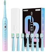 YUNCHI Electric Toothbrush for Adults, Kids Electric Toothbrush,Rechargeable Toothbrushes with 8 ...