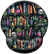 Mouse Pad with Wrist Rest, Goth Ergonomic Mouse Pads Wrist Support for Desk, Funny Skull Gothic G...