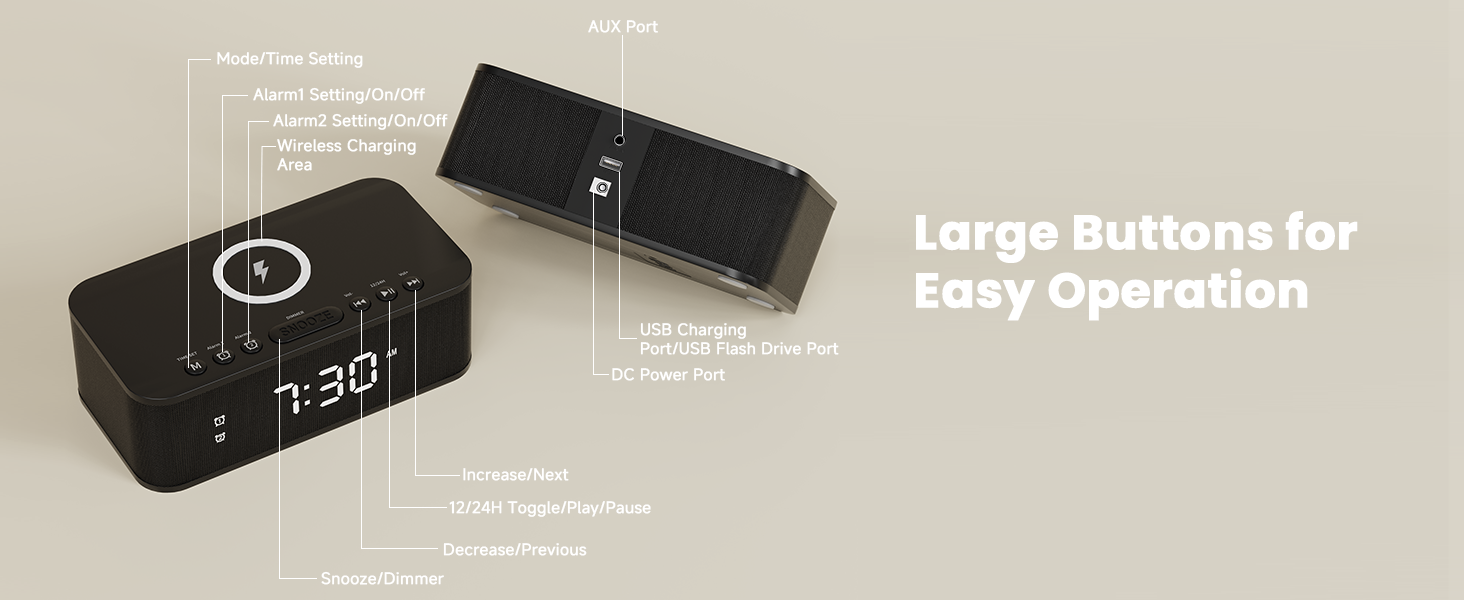 alarm clocks for bedrooms