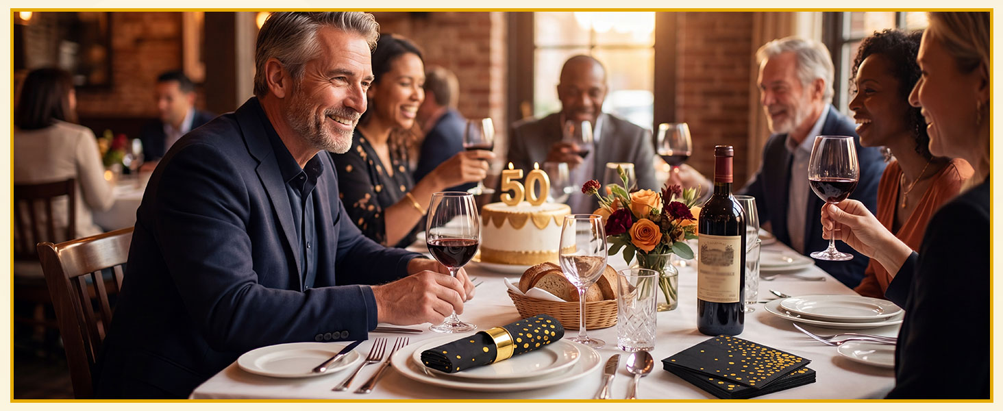 gold napkins