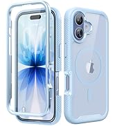 ALGORAM Magnetic for iPhone 17 Case with Built-in Sensitive Screen Protector, Full-Body Dual Fron...