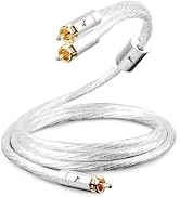 Impeto RCA Y Splitter Cable 1 Male to 2 Female - Silver-Plated Copper, Dual Shielding for Subwoof...