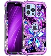 Miqala Compatible with iPhone 13 Pro Case,Glow in The Dark Three Layer Heavy Duty Shockproof Hard...