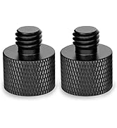 Frgyee Mic Stand Adapter 5/8 Female to 3/8 Male Screw Adapter Thread for Microphone Stand Mount t...