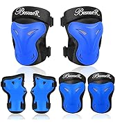 BOSONER Adult/Child Knee Pad Elbow Pads Guards Protective Gear Set for Roller Skates Cycling BMX ...