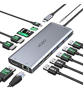 USB C Docking Station Dual Monitor for Dell HP Lenovo Surface Laptop USB Hub for Laptop Adapter, ...