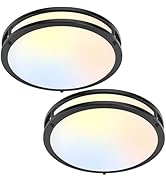 2-Pack 12 Inch Flush Mount Light Fixtures, 36W 3600lm Super Bright LED Ceiling Lights for Kitchen...