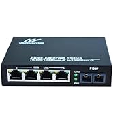 5 Port Gigabit Ethernet Fibre Switch, 4 x 10/100/1000Mbps, 1 x Optical Port Single Mode SC 20km