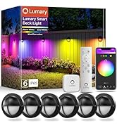 Lumary Smart LED Deck Lights, 12-24V Low Voltage Outdoor Step Lights with Hub, 2200K-6500K RGBCW ...