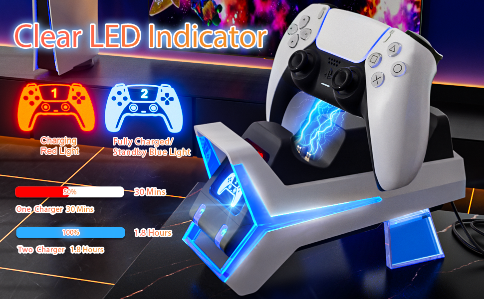 PS5C ontroller charging station