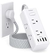 Power Strip Surge Protector - One Beat 6 Widely Outlets with 4 USB Ports (2 USB C), 5 Ft Extensio...
