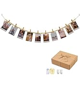 MiimGogo Hanging Photo Display with Clips, Teenage Teen Girl Gifts NO DIY Bedroom, Dorm, Nursery ...