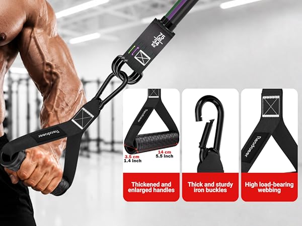 Thickened and enlarged handles, sturdy buckles, high load-bearing webbing