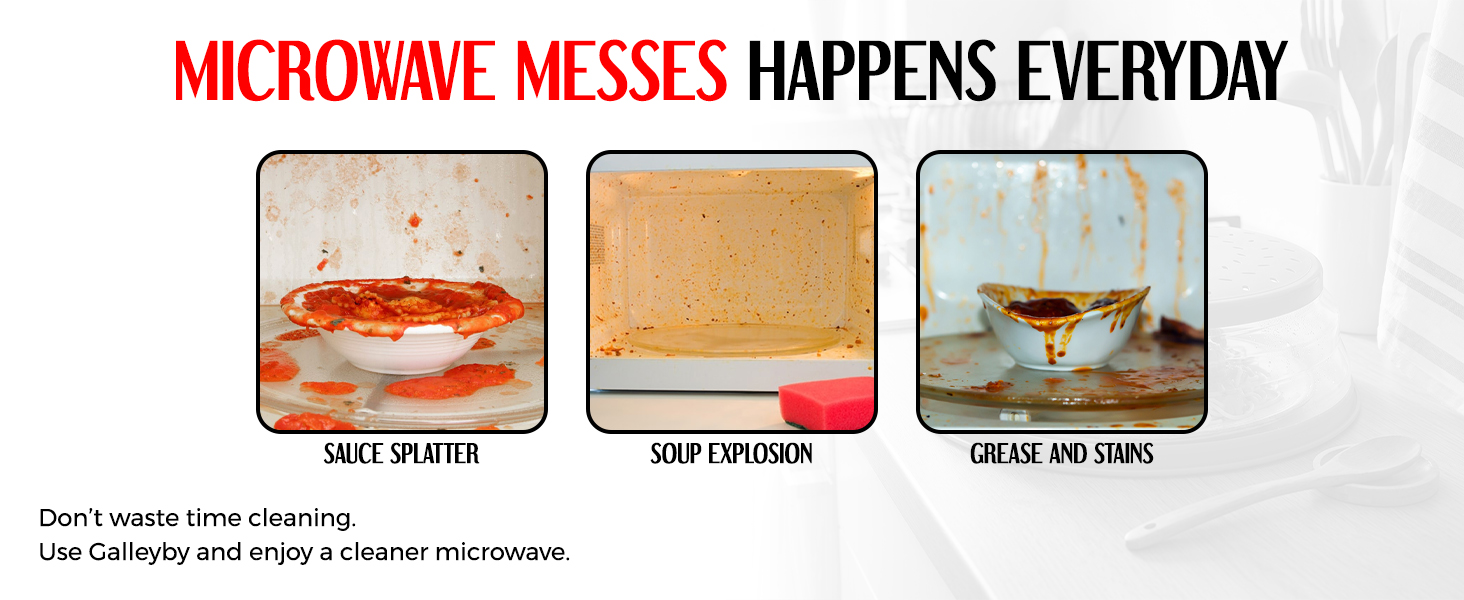 Microwave Mess Happen Everyday so Galleyby Microwave Cover has a solution