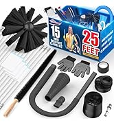 Sealegend 15-Piece Dryer Vent Cleaner Kit Omnidirectional Dryer Cleaning Kit Include 30 Feet Drye...