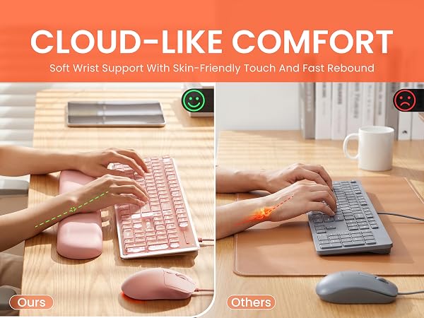 pink keyboard and mouse wired