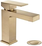 Lava Odoro Champagne Gold Bathroom Faucets, Single Hole Bathroom Sink Faucet Single Handle Vanity...