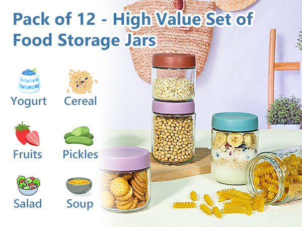 16oz overnight oats jars
