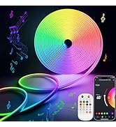 Lamomo RGB Neon LED Strip Lights, 16.4Ft Led Neon Rope Lights with App Remote Control, Music Sync...