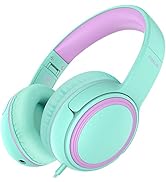 JOMILIN A10 On-Ear Headphones with Microphone, Lightweight Folding Stereo Bass Headphones with 1....