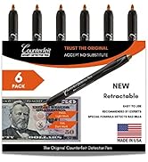 Dri Mark CFDRet6Pk Counterfeit Bill Detector Retractable Marker Pen, Made in The USA, Fake Money ...